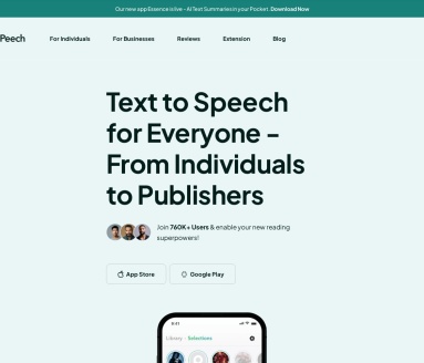 Peech – Text to Speech Reader